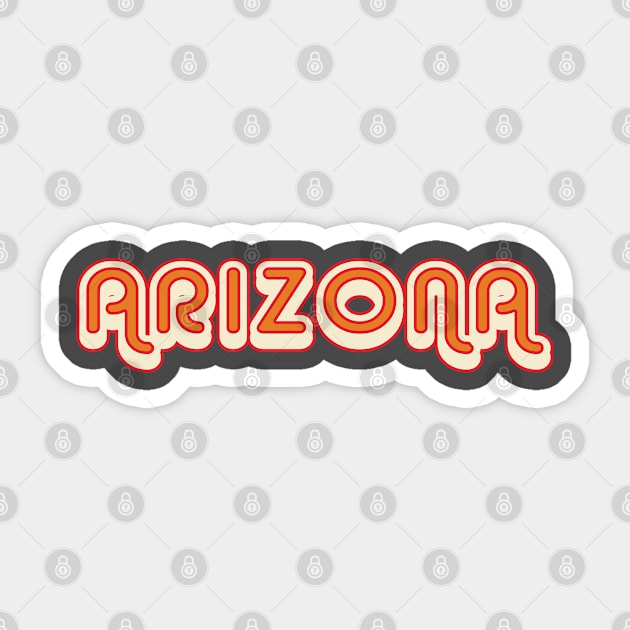 Arizona 1970s vintage design with shadow Sticker by Webdango